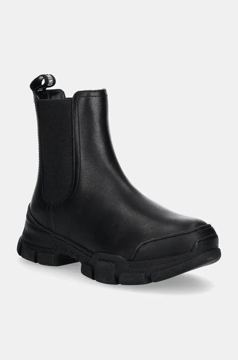 Love Moschino sztyblety skórzane damskie kolor czarny na płaskim obcasie JA15504G0LIA0000 - zdjęcie produktu nr 1