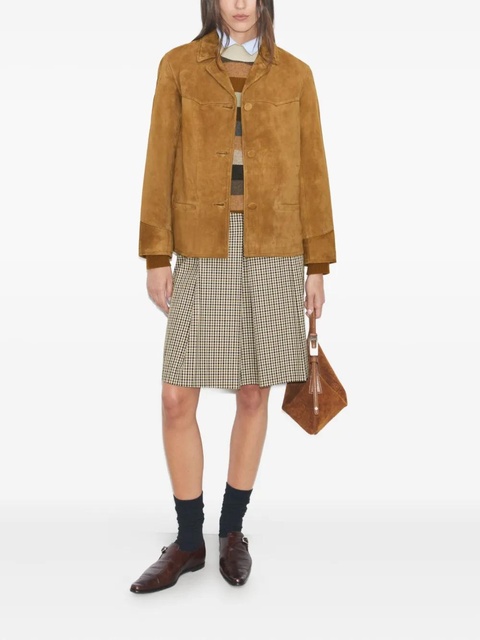 Tory Burch single-breasted suede blazer - Brown - zdjęcie produktu nr 1