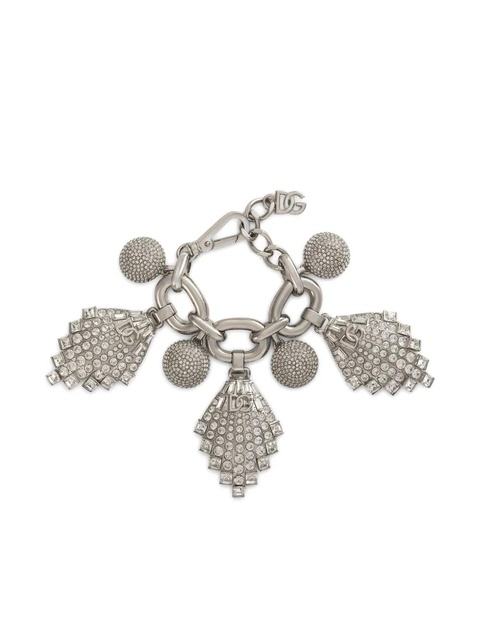Dolce & Gabbana rhinestone-embellished bracelet - Silver - zdjęcie produktu nr 1