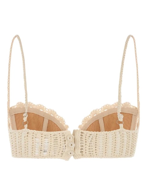 Magda Butrym crochet-lace top - Neutrals - zdjęcie produktu nr 2