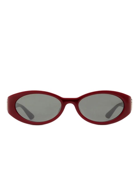 Gucci Eyewear oval-frame GG-logo sunglasses - Red - zdjęcie produktu nr 1