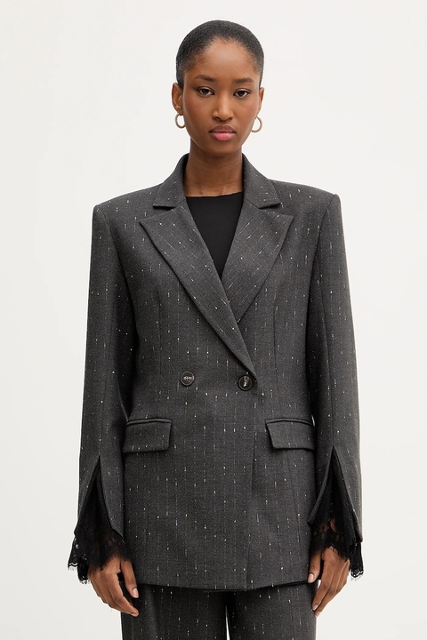 Haveone marynarka kolor szary dwurzędowa JGE-P031 - zdjęcie produktu nr 1