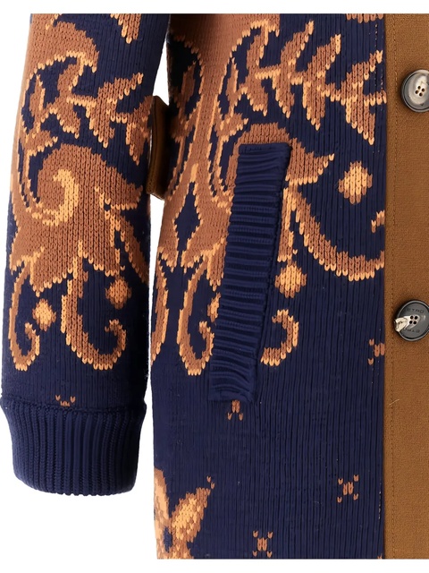 ETRO floral-pattern double-breasted coat - Brown - zdjęcie produktu nr 1