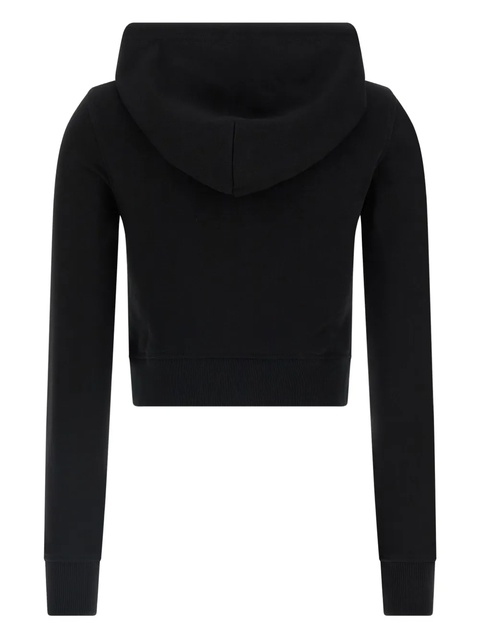 Diesel F-Slimmy logo-embroidered cropped hoodie - Black - zdjęcie produktu nr 2