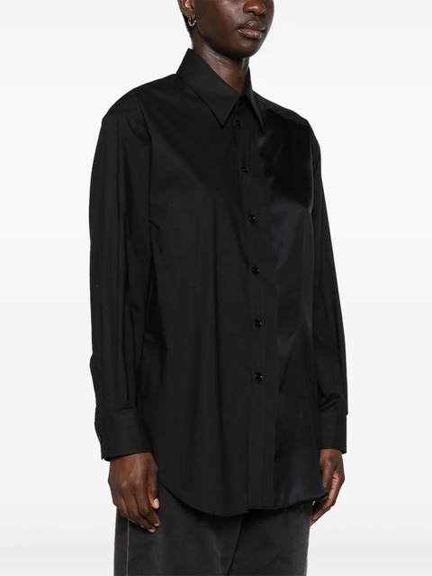 MM6 Maison Margiela panelled cotton shirt - Black - zdjęcie produktu nr 2