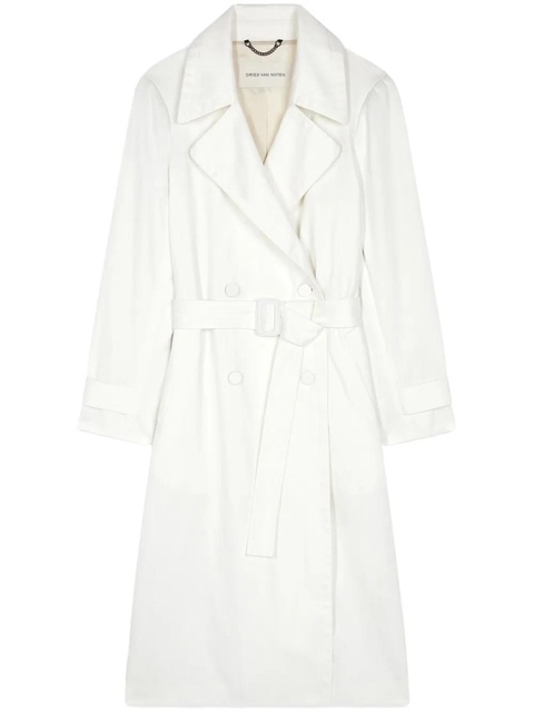 DRIES VAN NOTEN cotton mac coat - White - zdjęcie produktu nr 1