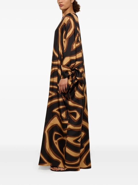 PUCCI wave-print kaftan dress - Black - zdjęcie produktu nr 2
