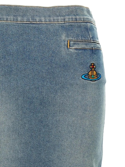 Vivienne Westwood Orb logo embroidery skirt - Blue - zdjęcie produktu nr 2