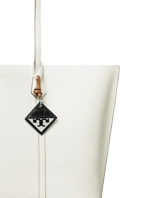 Tory Burch crocodile-embossed logo-detail keyring - Black - zdjęcie produktu nr 2