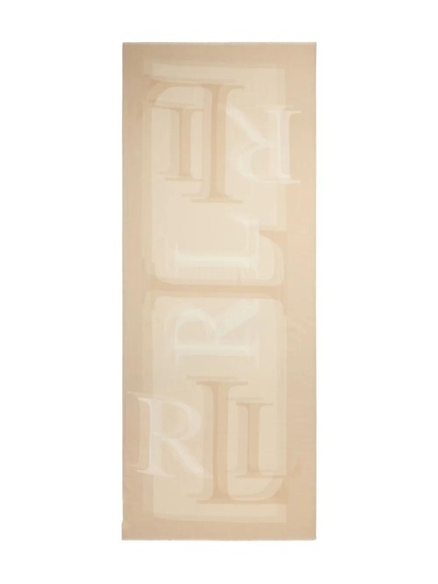 Lauren Ralph Lauren logo wool scarf - Neutrals - zdjęcie produktu nr 1