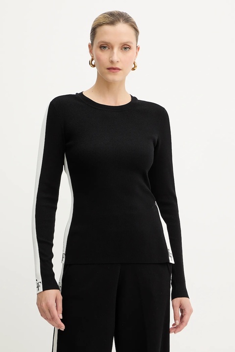 Elisabetta Franchi sweter damski kolor czarny lekki MK03S56E2 - zdjęcie produktu nr 1