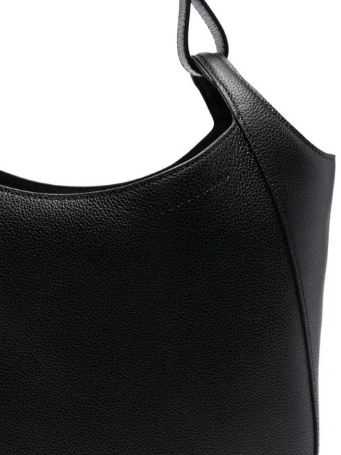 Longchamp curved leather shoulder bag - Black - zdjęcie produktu nr 2