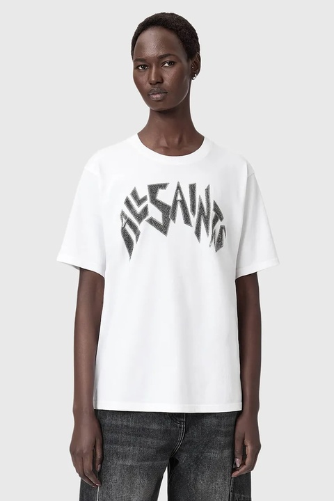 AllSaints t-shirt bawełniany damski kolor biały W145JD - zdjęcie produktu nr 1