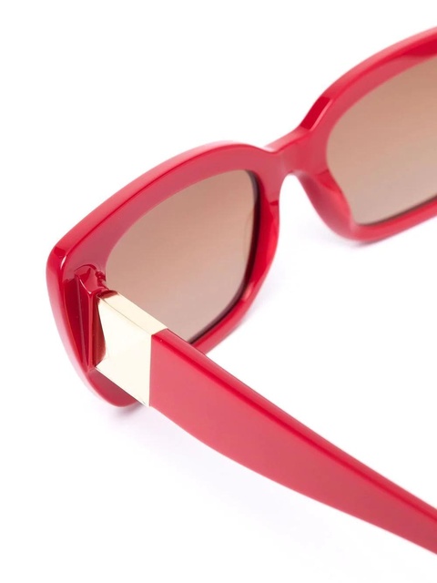 Valentino Eyewear Roman Stud square-frame sunglasses - Red - zdjęcie produktu nr 2