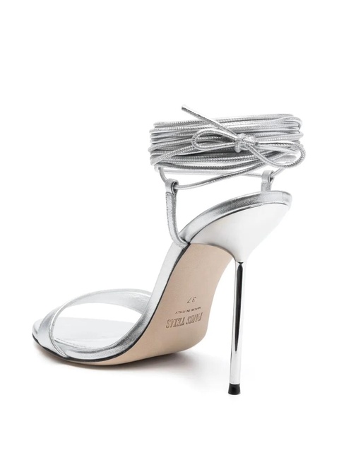 Paris Texas Guya 105mm lace-up sandals - Silver - zdjęcie produktu nr 2