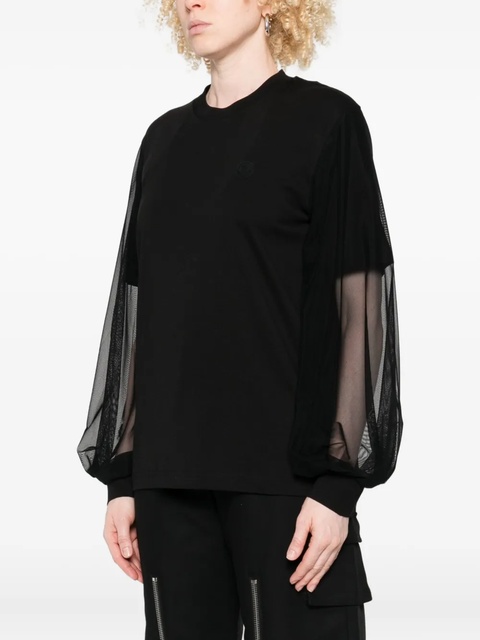 Moncler mesh-insert long-sleeve sweatshirt - Black - zdjęcie produktu nr 2