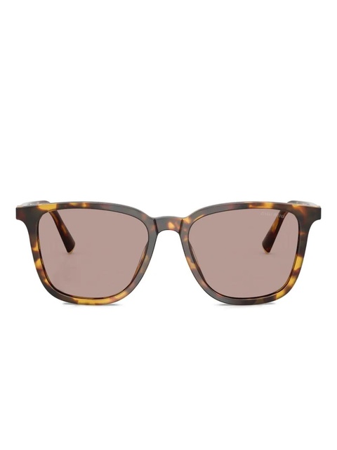 Miu Miu Eyewear tortoiseshell-pattern square-frame sunglasses - Brown - zdjęcie produktu nr 1