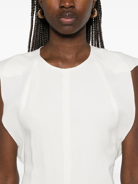 Victoria Beckham crepe maxi dress - Neutrals - zdjęcie produktu nr 2
