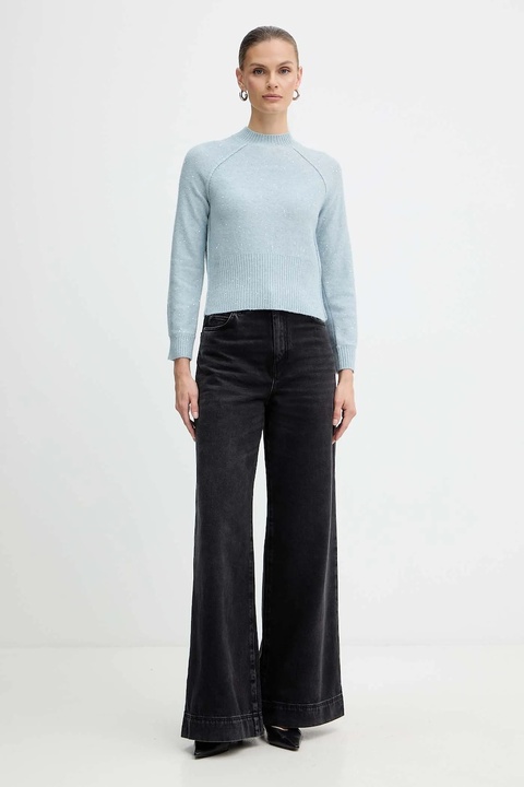 Marella sweter z domieszką wełny Emme by Marella damski kolor niebieski 2525366022200 - zdjęcie produktu nr 1