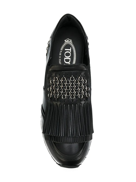 Tod's fringed slip-on sneakers - Black - zdjęcie produktu nr 2