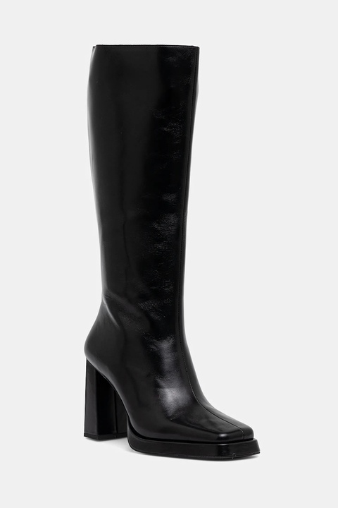 Jeffrey Campbell kozaki skórzane Maximal damskie kolor czarny na słupku JC-852-1-3 - zdjęcie produktu nr 1