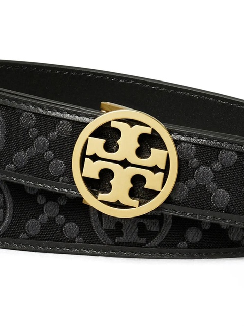 Tory Burch 1" T monogram Miller belt - Black - zdjęcie produktu nr 1