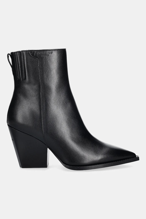 AllSaints botki skórzane Rizzo Boot damskie kolor czarny na słupku W025FD - zdjęcie produktu nr 2