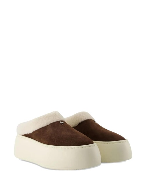 Giuseppe Zanotti suede platform mules - Brown - zdjęcie produktu nr 2