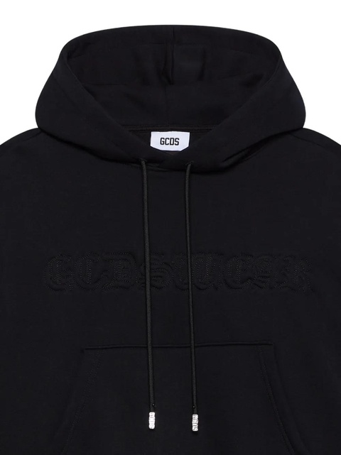 GCDS embroidery-logo hoodie - Black - zdjęcie produktu nr 2