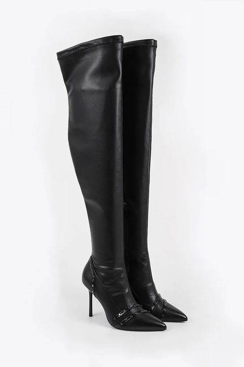 Karl Lagerfeld kozaki SARABANDE damskie kolor czarny na szpilce KL30987 - zdjęcie produktu nr 2