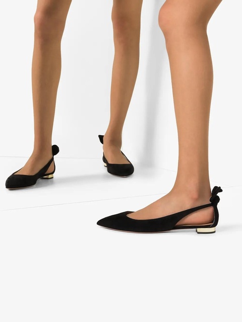 Aquazzura Bow Tie ballerina shoes - Black - zdjęcie produktu nr 2