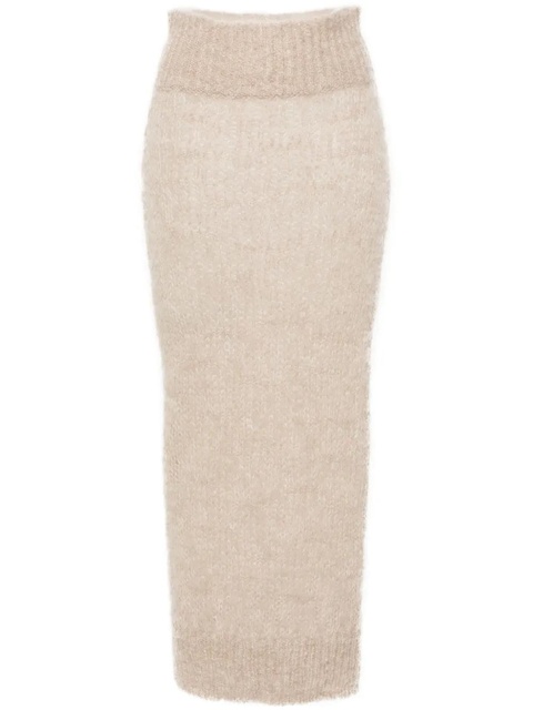 Blumarine brushed maxi skirt - Neutrals - zdjęcie produktu nr 1
