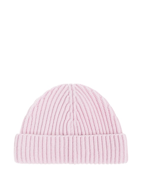LOEWE ribbed logo-plaque beanie - Pink - zdjęcie produktu nr 1
