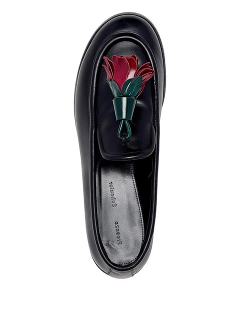 Proenza Schouler flower-embellished loafers - Black - zdjęcie produktu nr 1