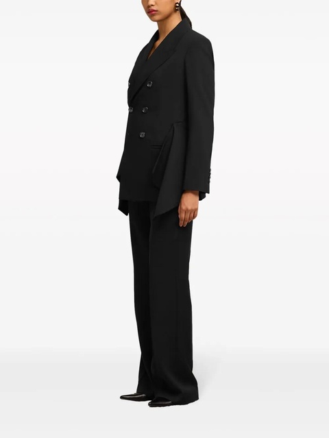 AMI Paris draped-panel virgin wool blazer - Black - zdjęcie produktu nr 2