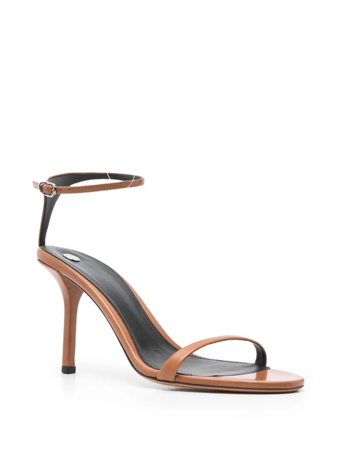 Proenza Schouler 90mm ankle-strap leather sandals - Brown - zdjęcie produktu nr 2