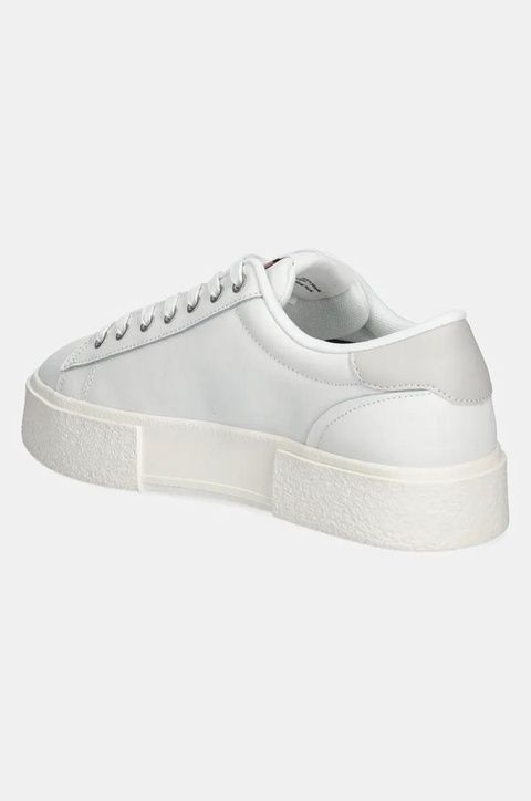 Tommy Jeans sneakersy skórzane TJW FLATFORM SNEAKER kolor biały EN0EN02698 - zdjęcie produktu nr 2