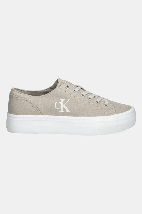 Calvin Klein Jeans tenisówki VULC FLATFORM LOW CV MG damskie kolor beżowy YW0YW01763 - zdjęcie produktu nr 2