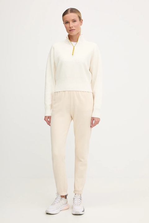 The North Face sweter z dodatkiem wełny kolor beżowy z półgolfem NF0A8E79QLI1 - zdjęcie produktu nr 1