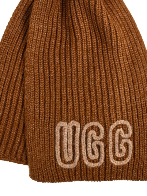 UGG ribbed logo scarf - Brown - zdjęcie produktu nr 2