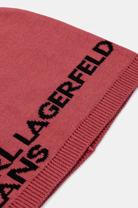 Karl Lagerfeld Jeans czapka bawełniana kolor pomarańczowy A3W33109 - zdjęcie produktu nr 2