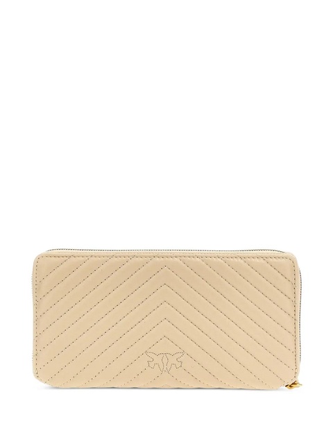 PINKO chevron-quilted leather wallet - Neutrals - zdjęcie produktu nr 1