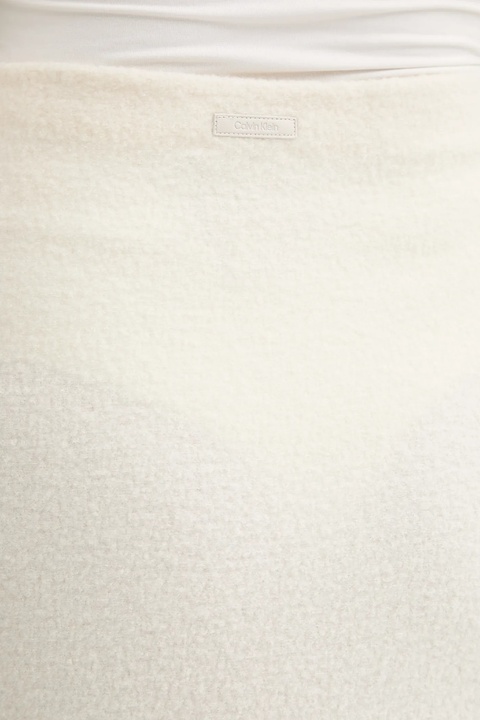 Calvin Klein spódnica wełniana kolor beżowy midi rozkloszowana LV144E366G - zdjęcie produktu nr 1