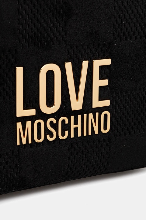 Love Moschino plecak damski kolor czarny duży z aplikacją JC4124PP0NKB100A - zdjęcie produktu nr 1