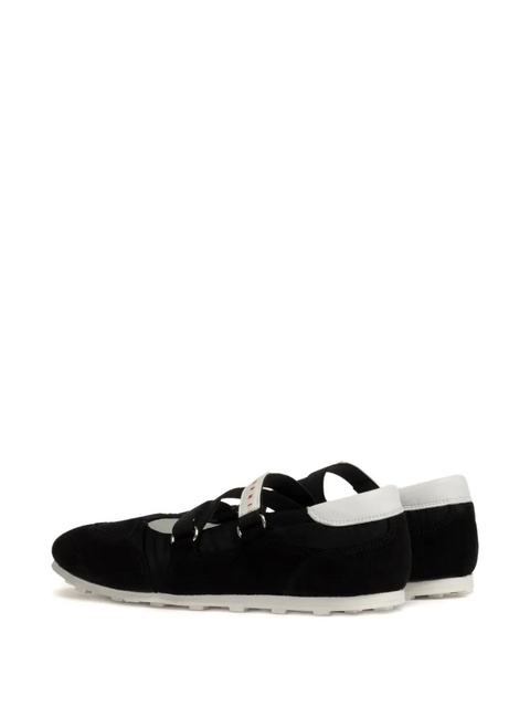 Marni elastic strap ballerina sneakers - Black - zdjęcie produktu nr 2
