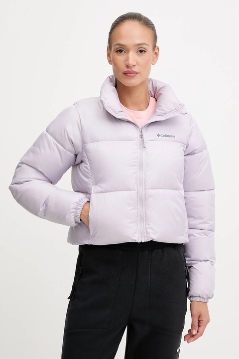 Columbia kurtka Puffect Colorblock kolor fioletowy zimowa 2088501 - zdjęcie produktu nr 1