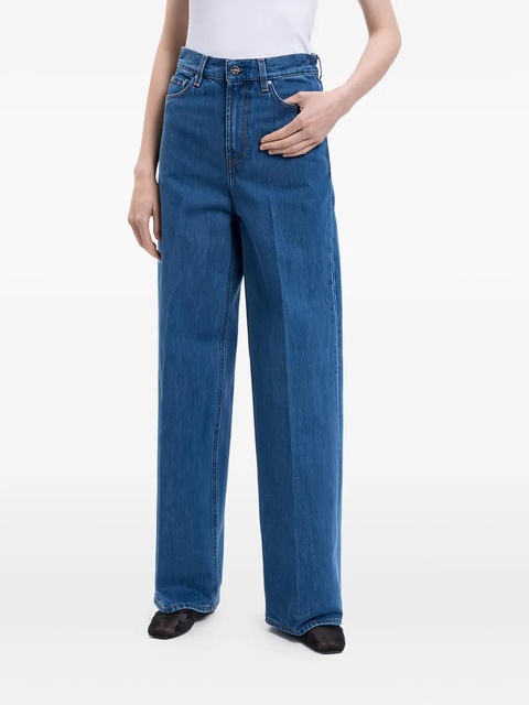 TOTEME pressed-crease wide-leg jeans - Blue - zdjęcie produktu nr 2