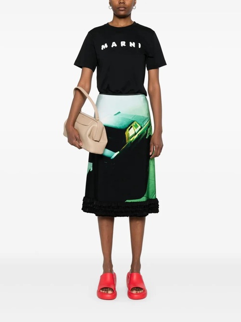 Marni fluffy logo T-shirt - Black - zdjęcie produktu nr 2