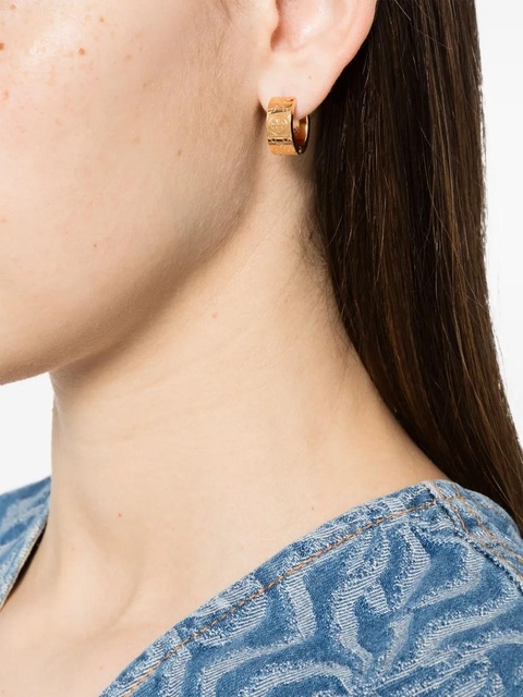 Tory Burch small T Monogram hoop earrings - Gold - zdjęcie produktu nr 1