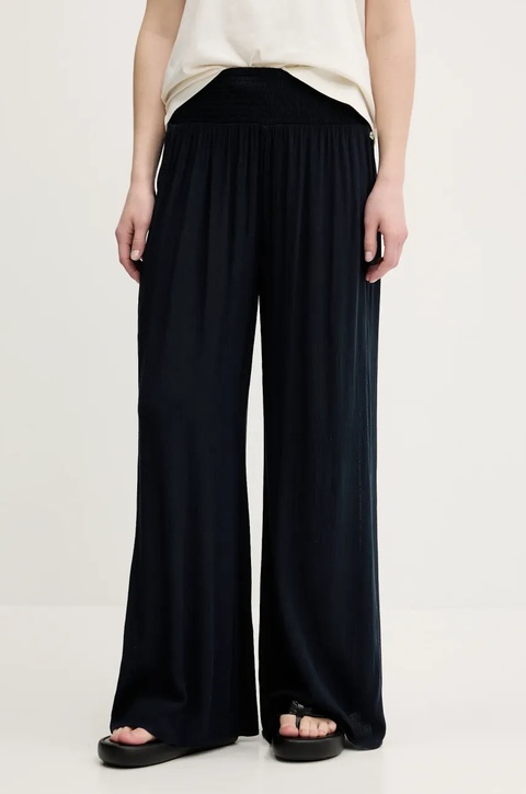 Superdry spodnie damskie kolor granatowy szerokie high waist W7011181A-98T - zdjęcie produktu nr 1